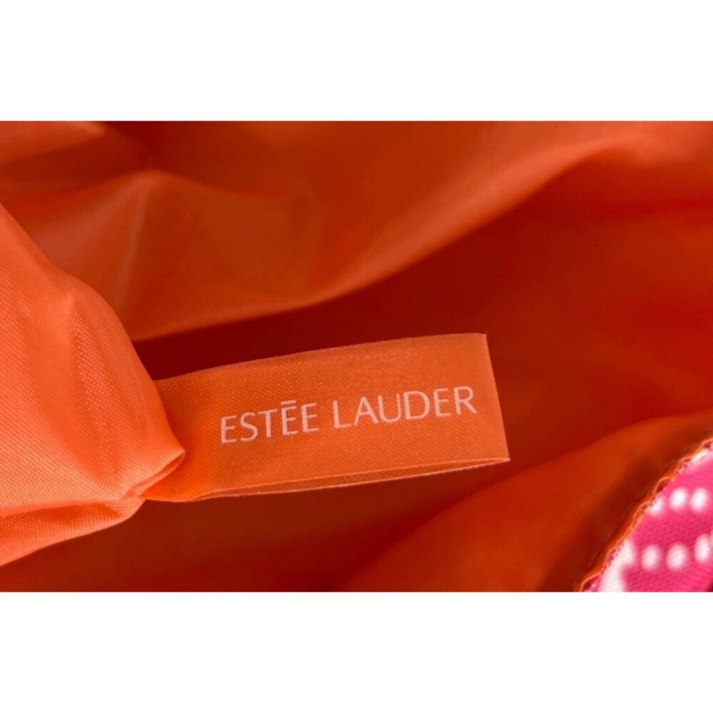 Lilly Pulitzer for Estee Lauder Sand Dollar Tote Bag Purse Pink Orange - Picture 9 of 9